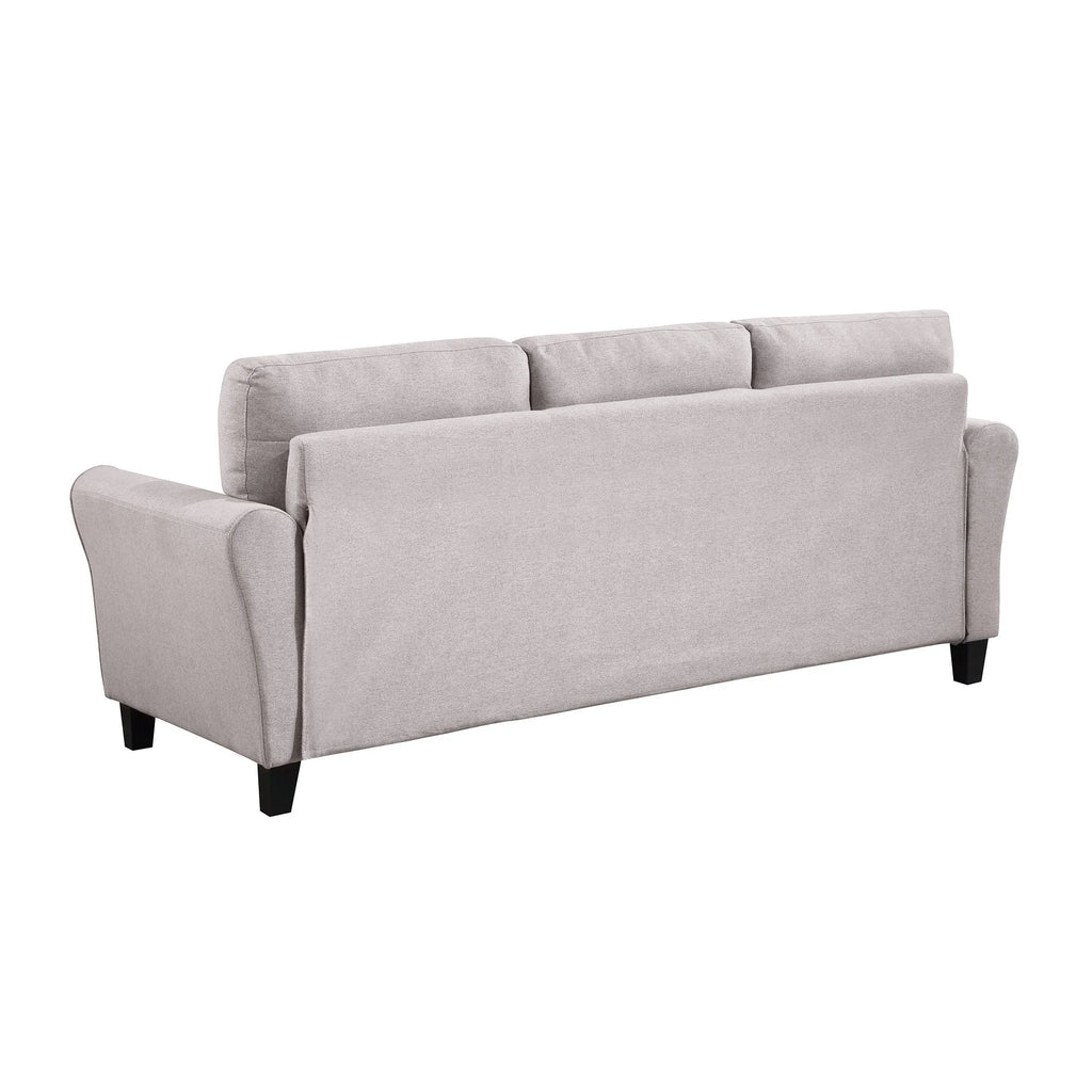 Light Grey Linen 3-Seat Sofa S855458