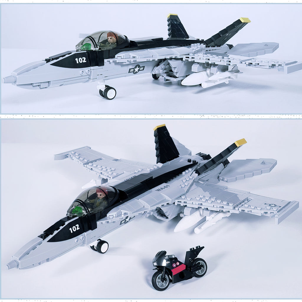 Gray F/A-18E Super Hornet Building Block Set X544207