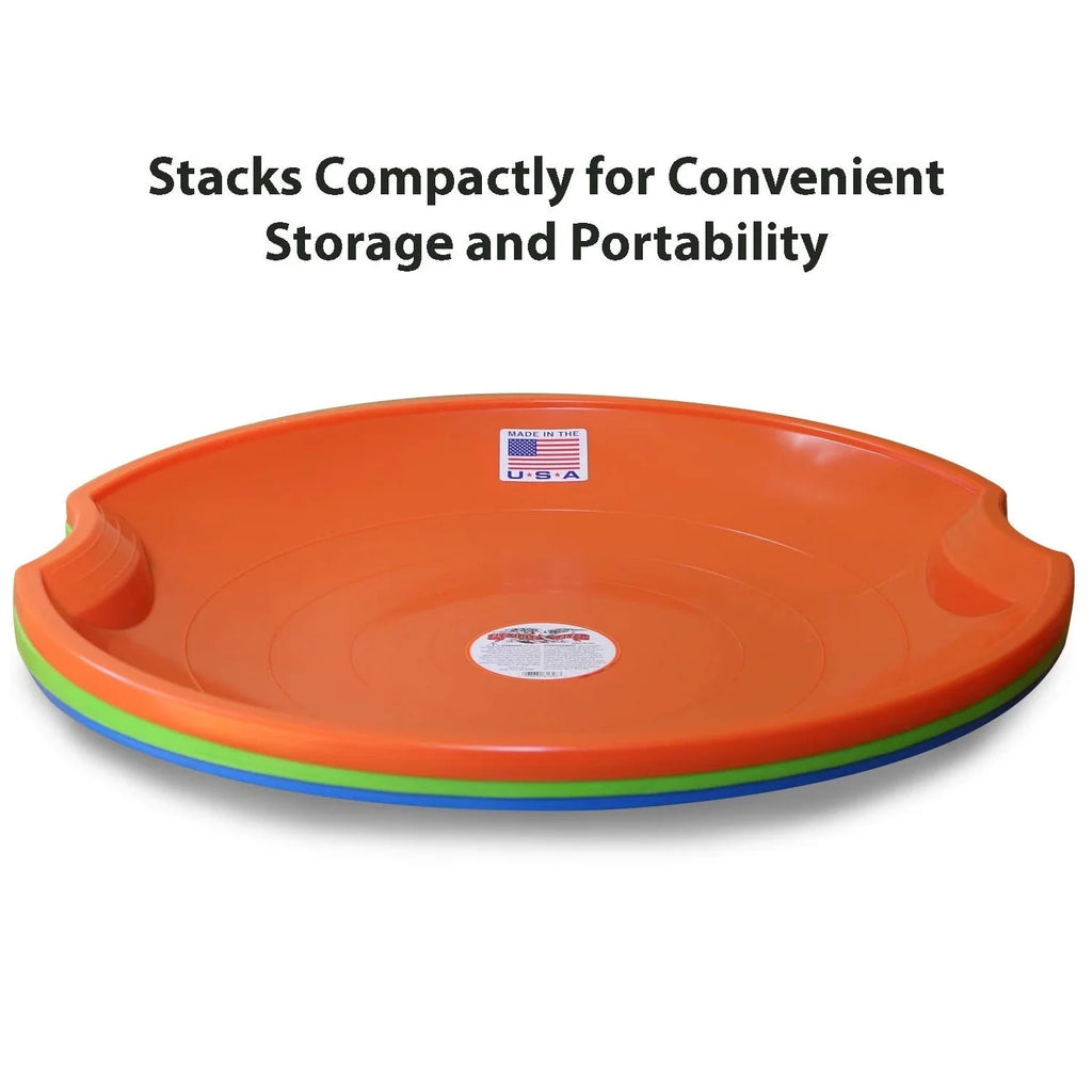Green/Orange Flying Saucer Sled Combo Pack, 26" P812