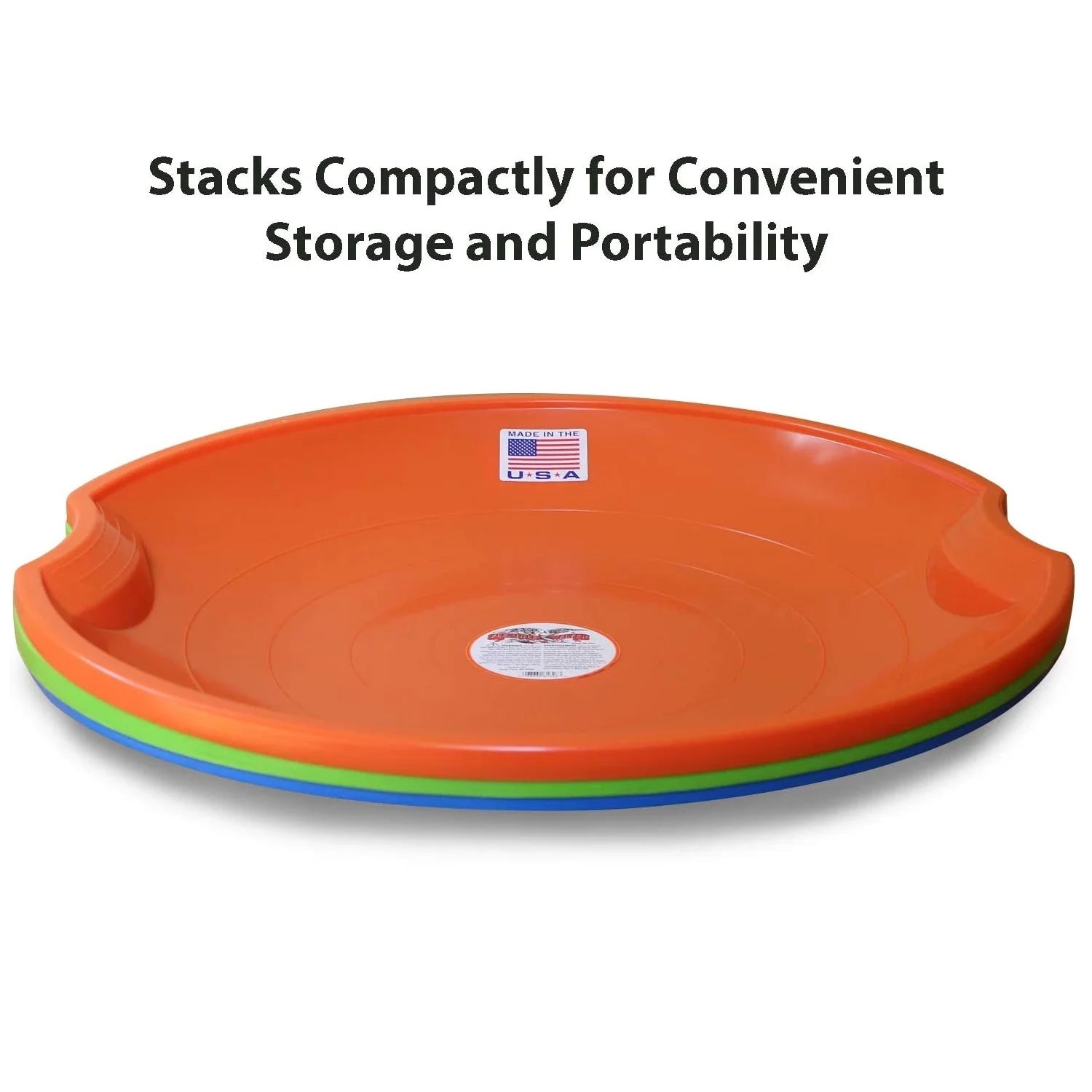 Green/Orange Flying Saucer Sled Combo Pack, 26" P812