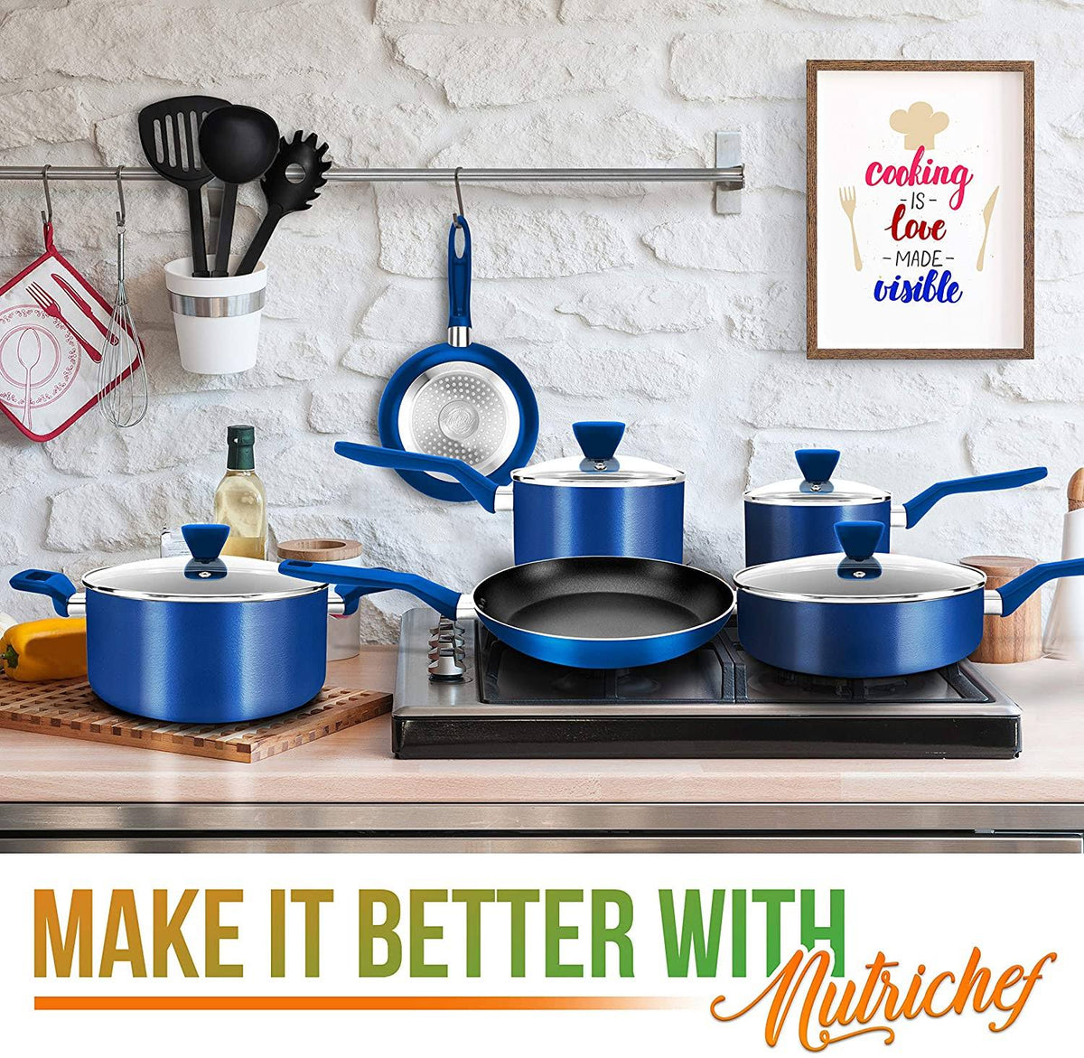13-Piece Non-Stick Aluminum Cookware Set M68232