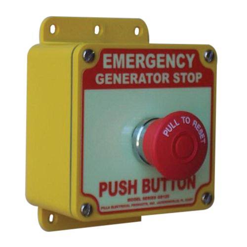 Surface Mount 40-mm Mushroom Pushbutton Non-Metallic Emergency Generator Stop Switch J76884