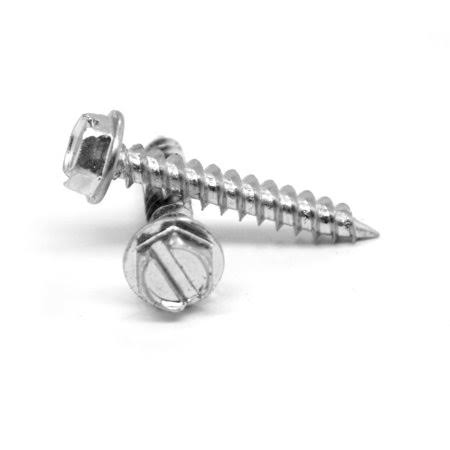 5/16 x 3/4 Sheet Metal Screw Slotted Hex Washer Head Type A Low Carbon Steel Zinc Plated Pk 1500 A76301