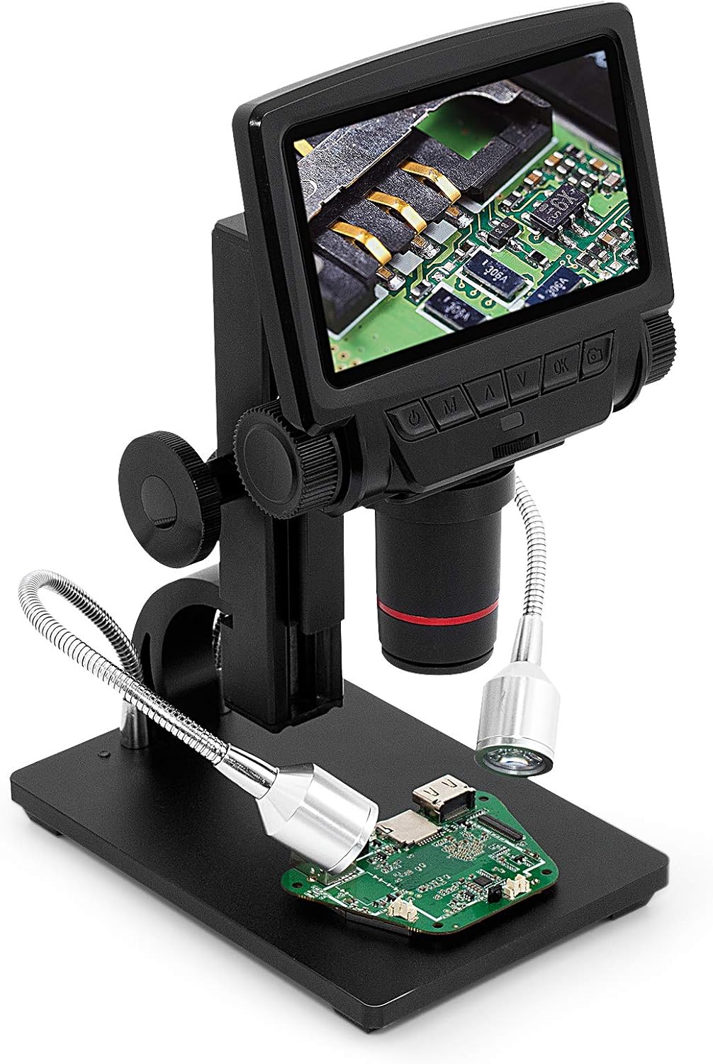 USB Digital Microscope 260X Magnification with 5'' 1080P LCD Display K3966