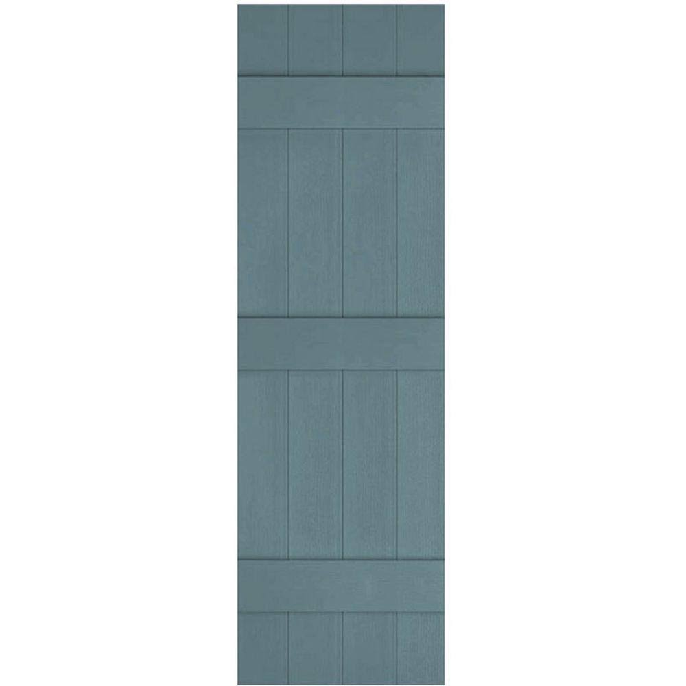 Wedgewood Blue Vinyl Board-n-Batten Shutters M154