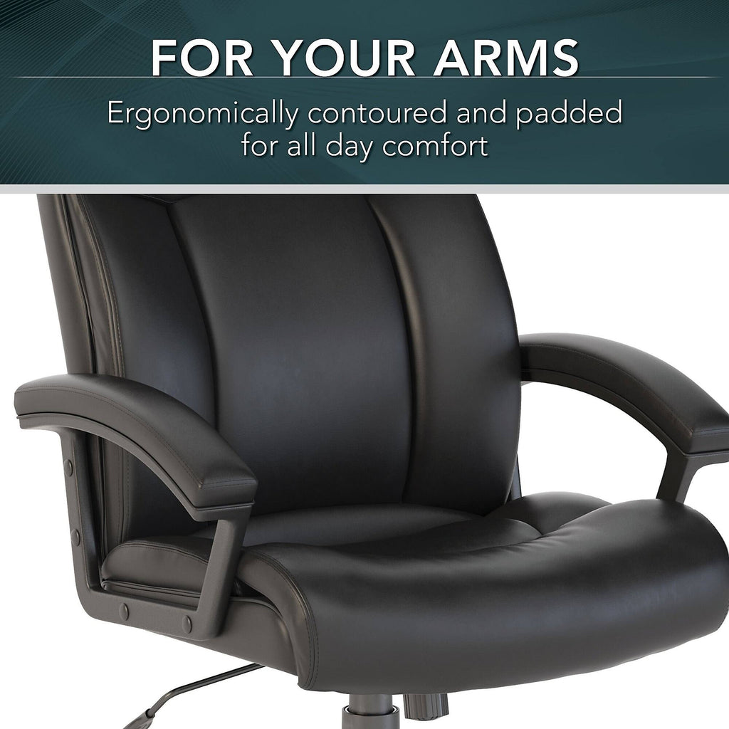 Black Bonded Leather Ergonomic Executive Chair V36657