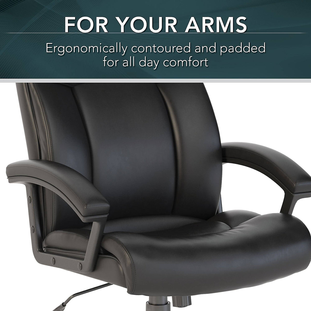 Black Bonded Leather Ergonomic Executive Chair V36657