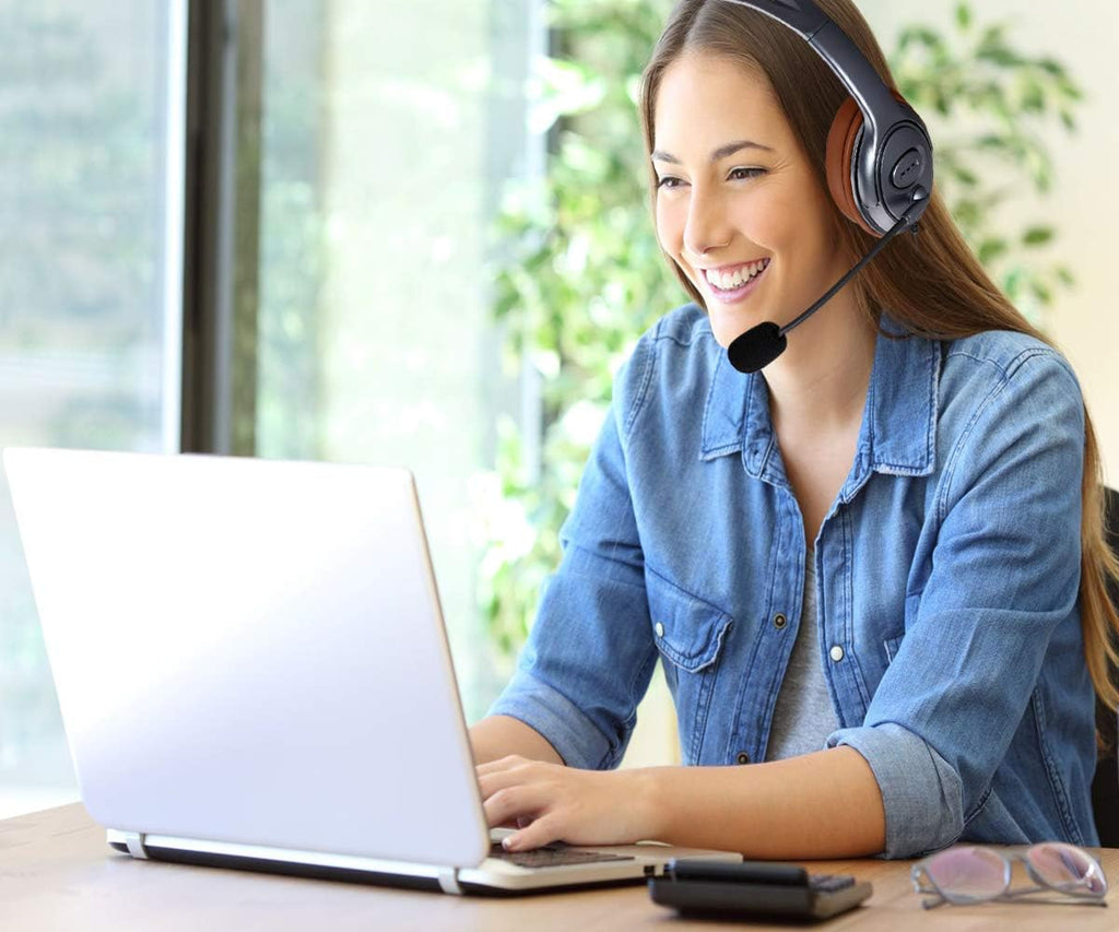USB Headset with Microphone Noise Cancelling and Volume Controls Y632386