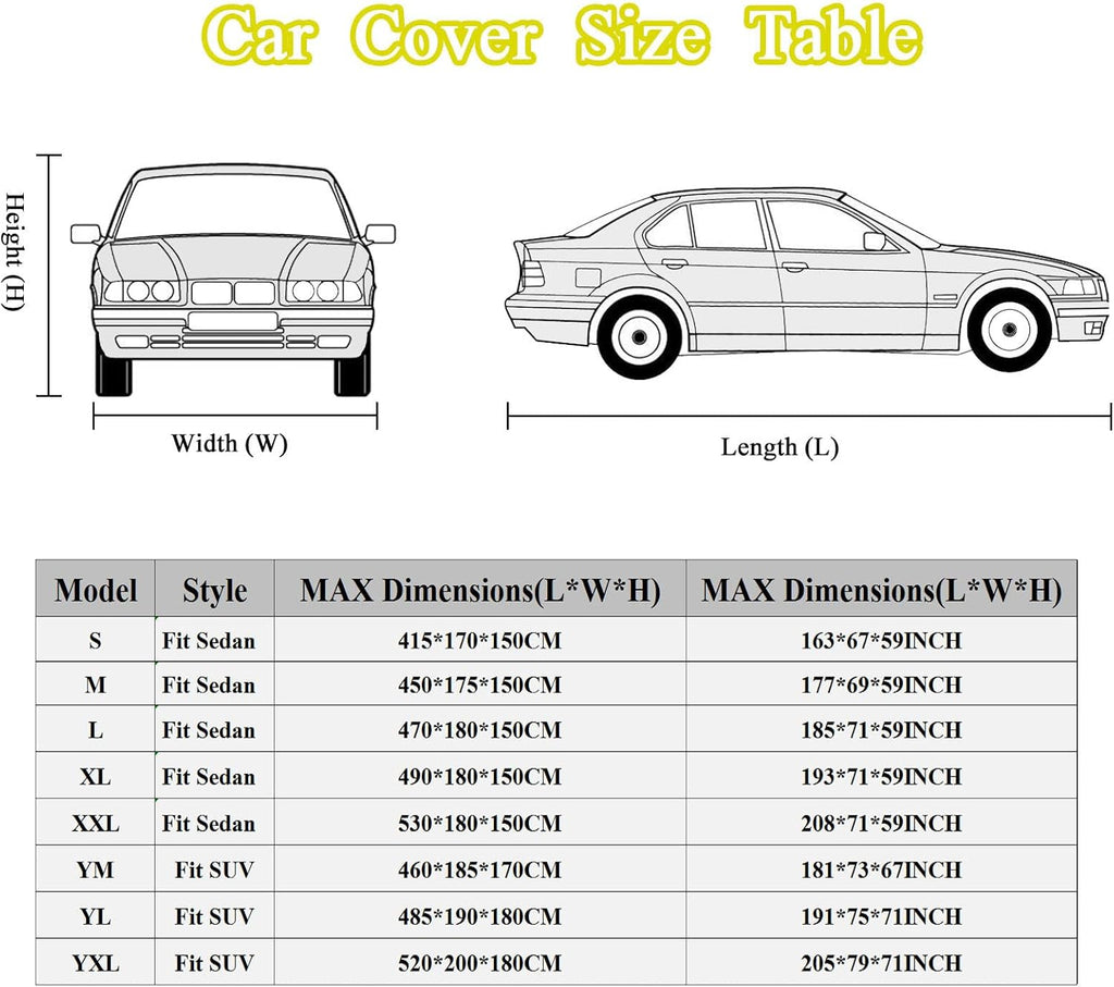 Black Full Car Cover 210D Oxford for Sedan Q190957
