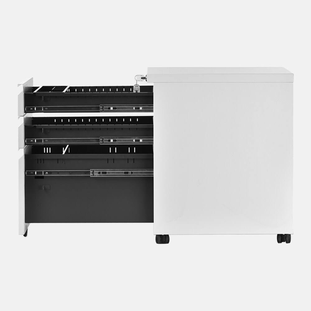 White 3-Drawer File Cabinet Storage Cabinet N95874