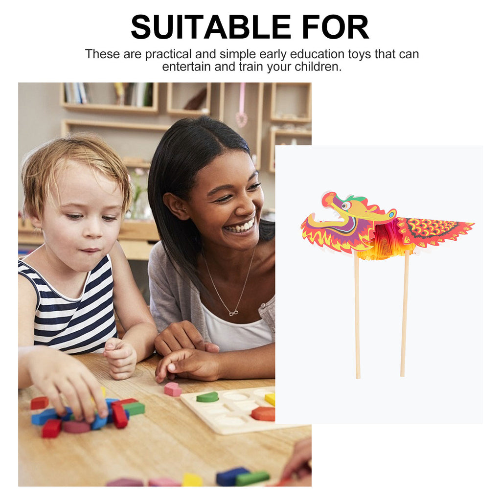 20 Sets Kids Manual Chinese Dragon Making Material Handmade Toy E67722