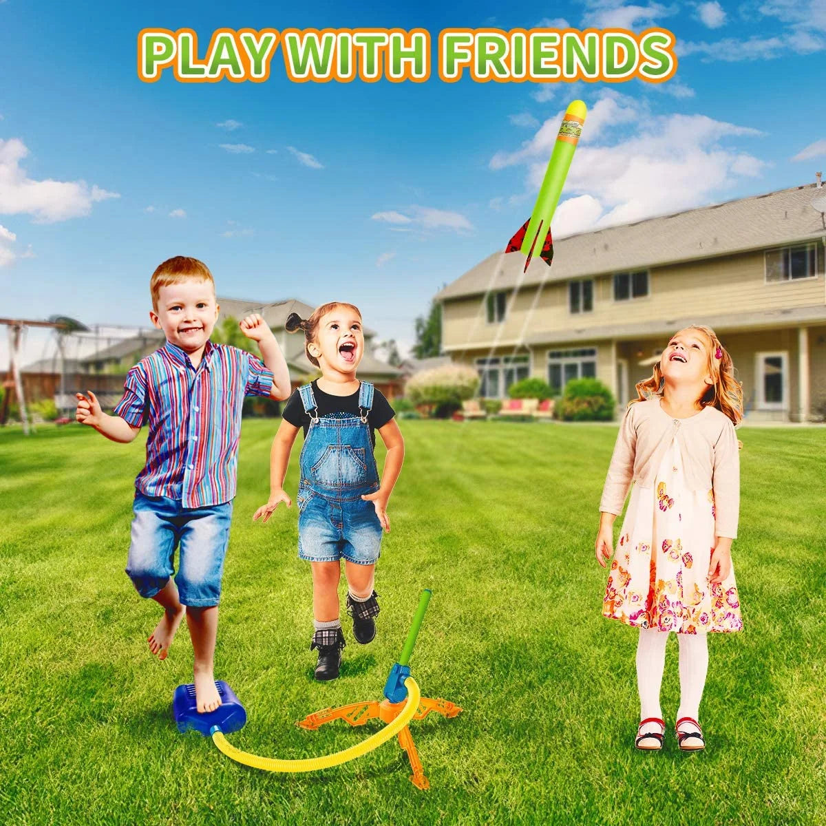 6 Foam Rockets Toy Air Rocket Launchers Glow in the Dark A15210