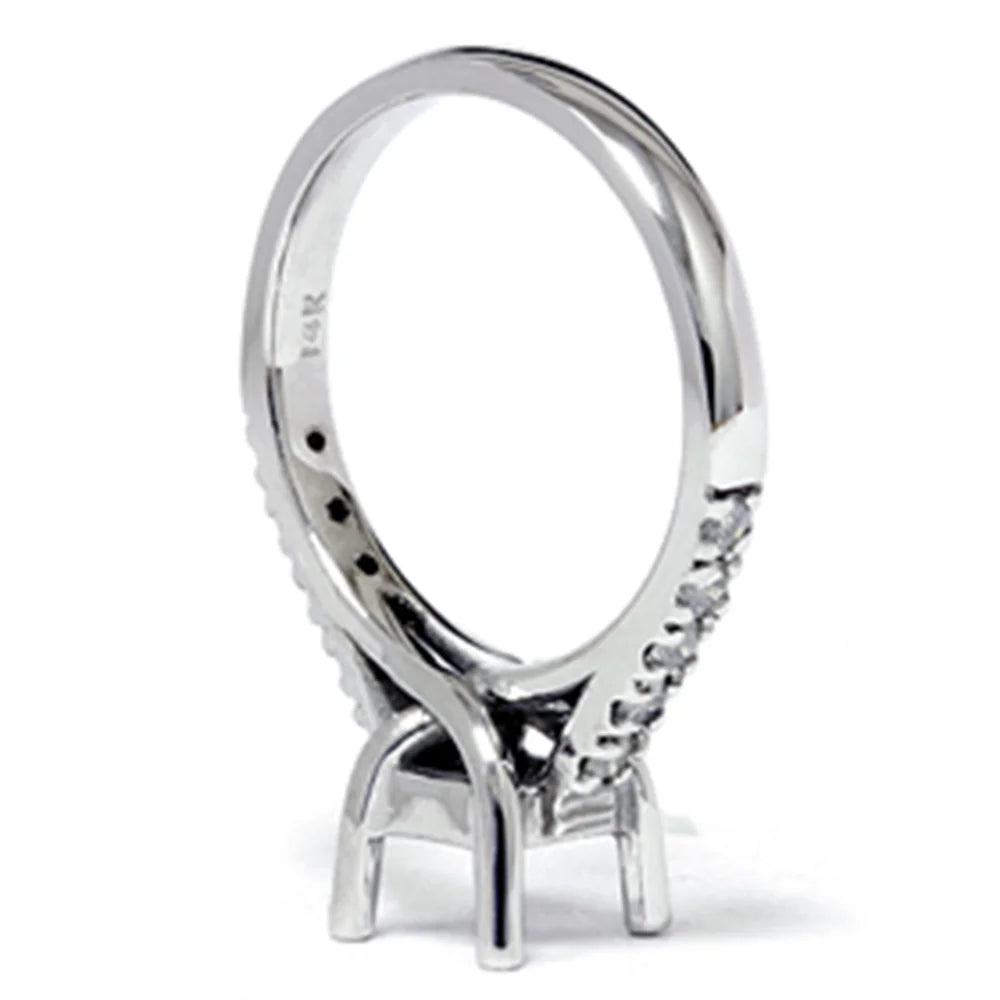 14K Diamond Engagement Ring Setting V966