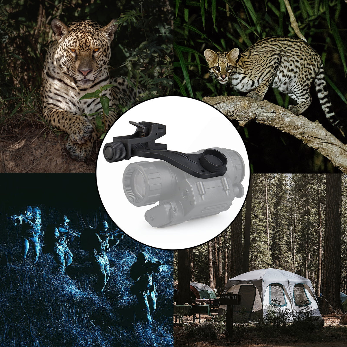 J arm Scope Adapter Elbow Mount NVG PVS-14 Night Vision Goggles Rhino Mount C2590