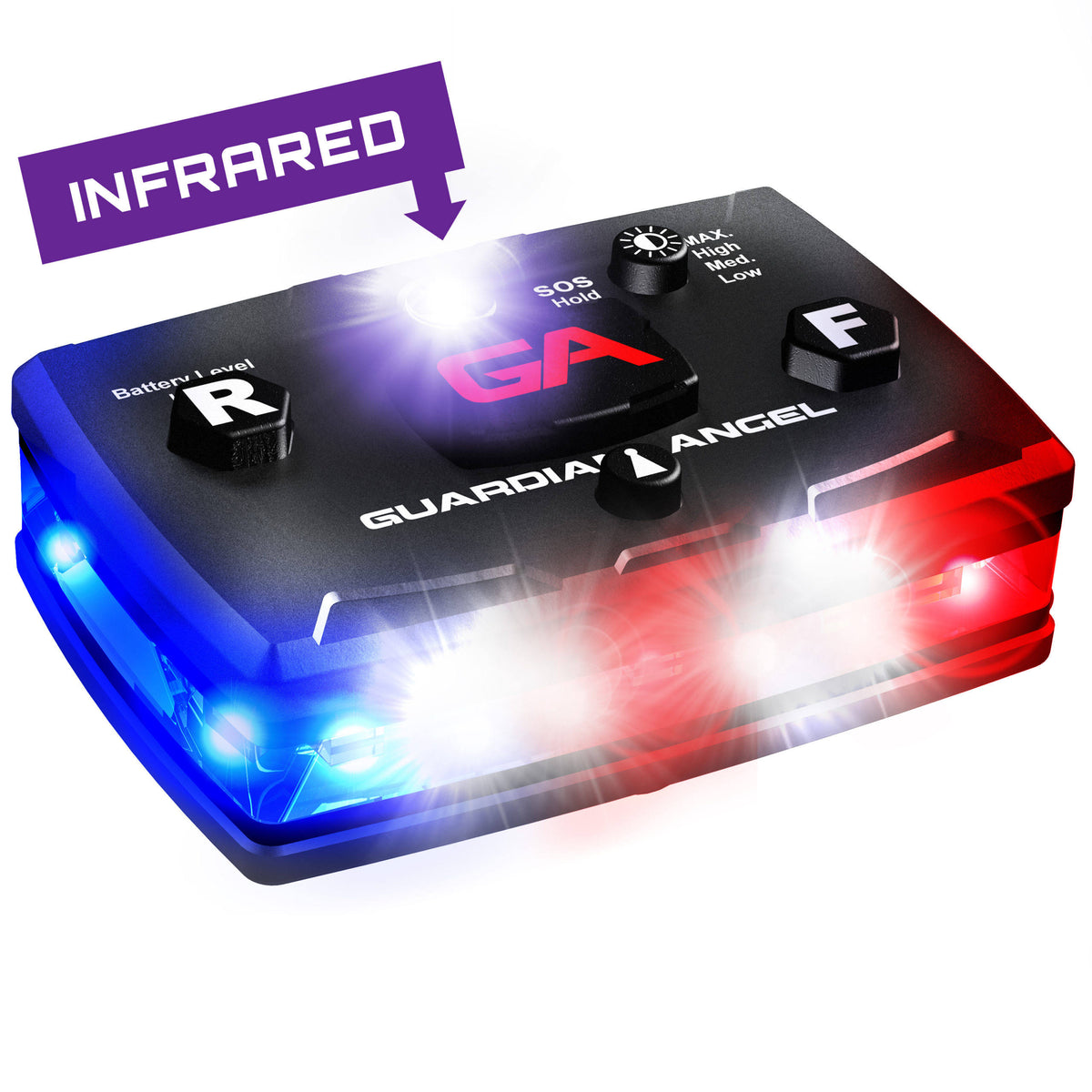 Infrared Hybrid Red/Blue Wearable Safety Light A868