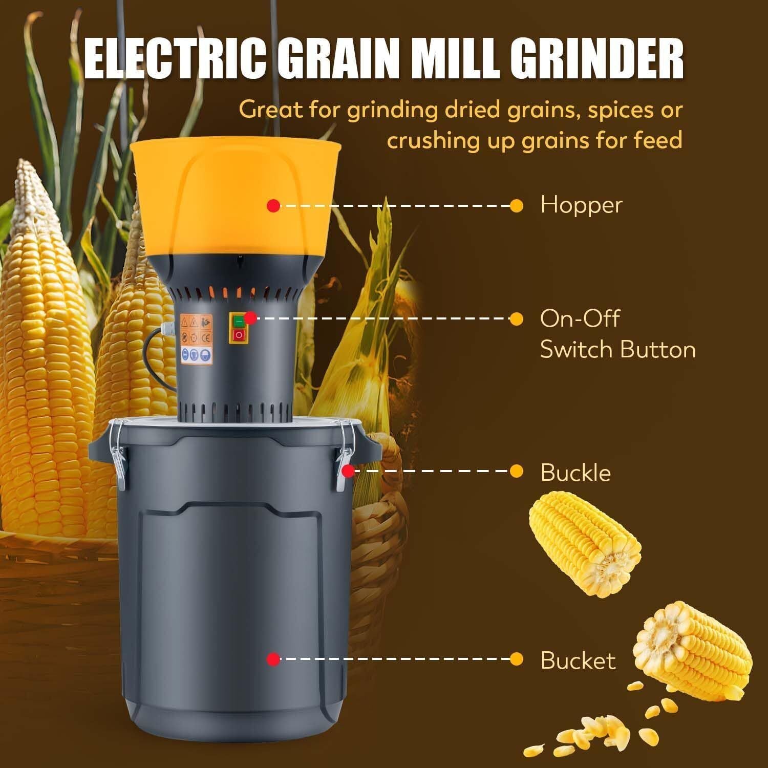 Electric Corn Grain Grinder 110V Y6578