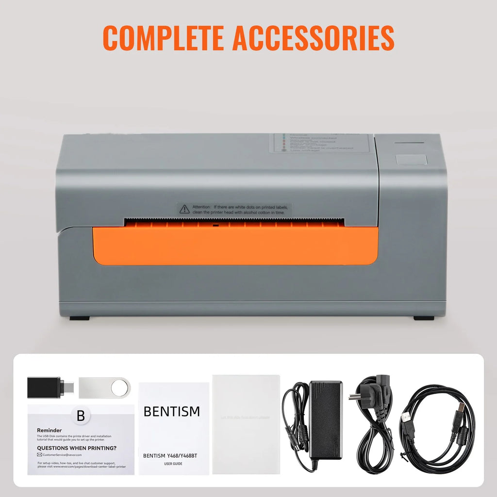 Thermal Label Printer 4X6 203DPI USB Bluetooth U59326