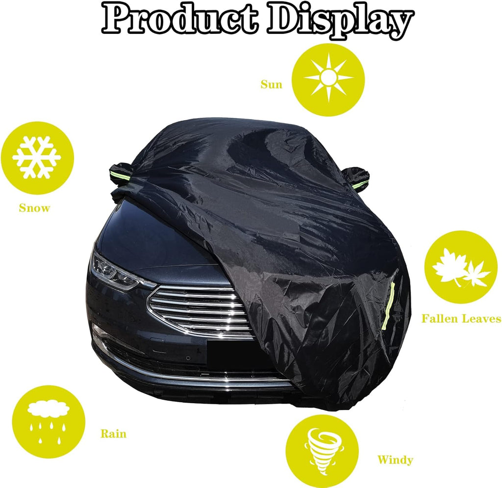 Black Full Car Cover 210D Oxford for Sedan Q190957