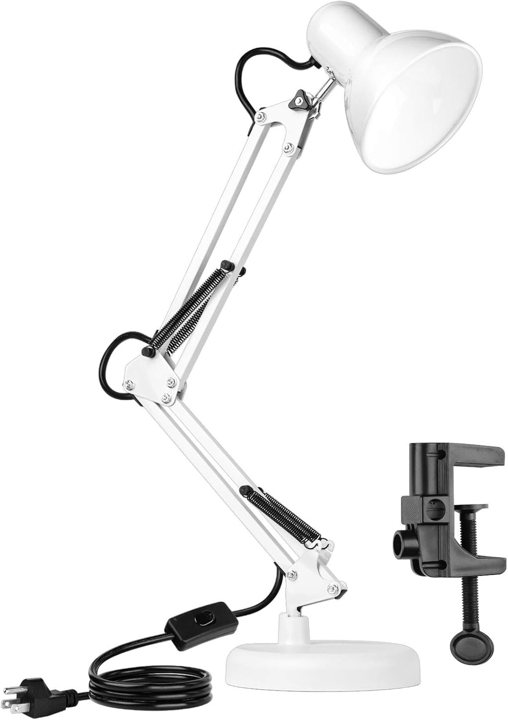 Black Metal Desk Lamp with Interchangeable Base or Clamp N209454