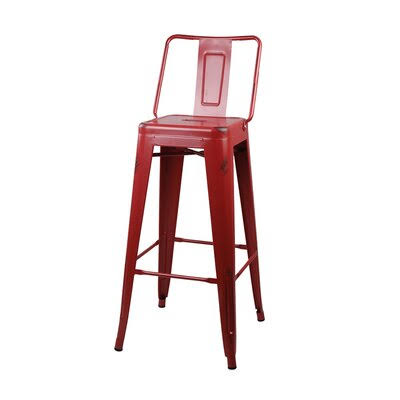 Red 30x22 Bar Stool A3829