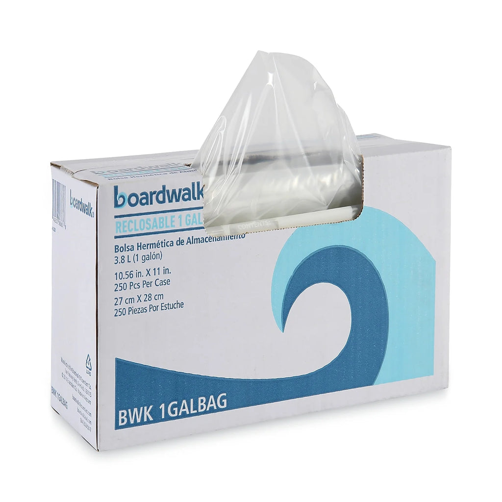 Reclosable Food Storage Bags, 1 gal, Clear, 250/Box Q192