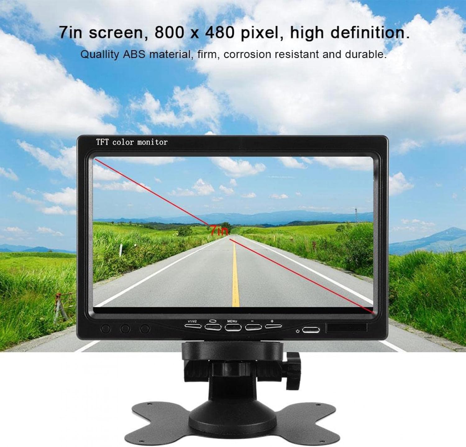 Pack of 2 ABS 7in Car Monitor Reverse Rearview Display J5511