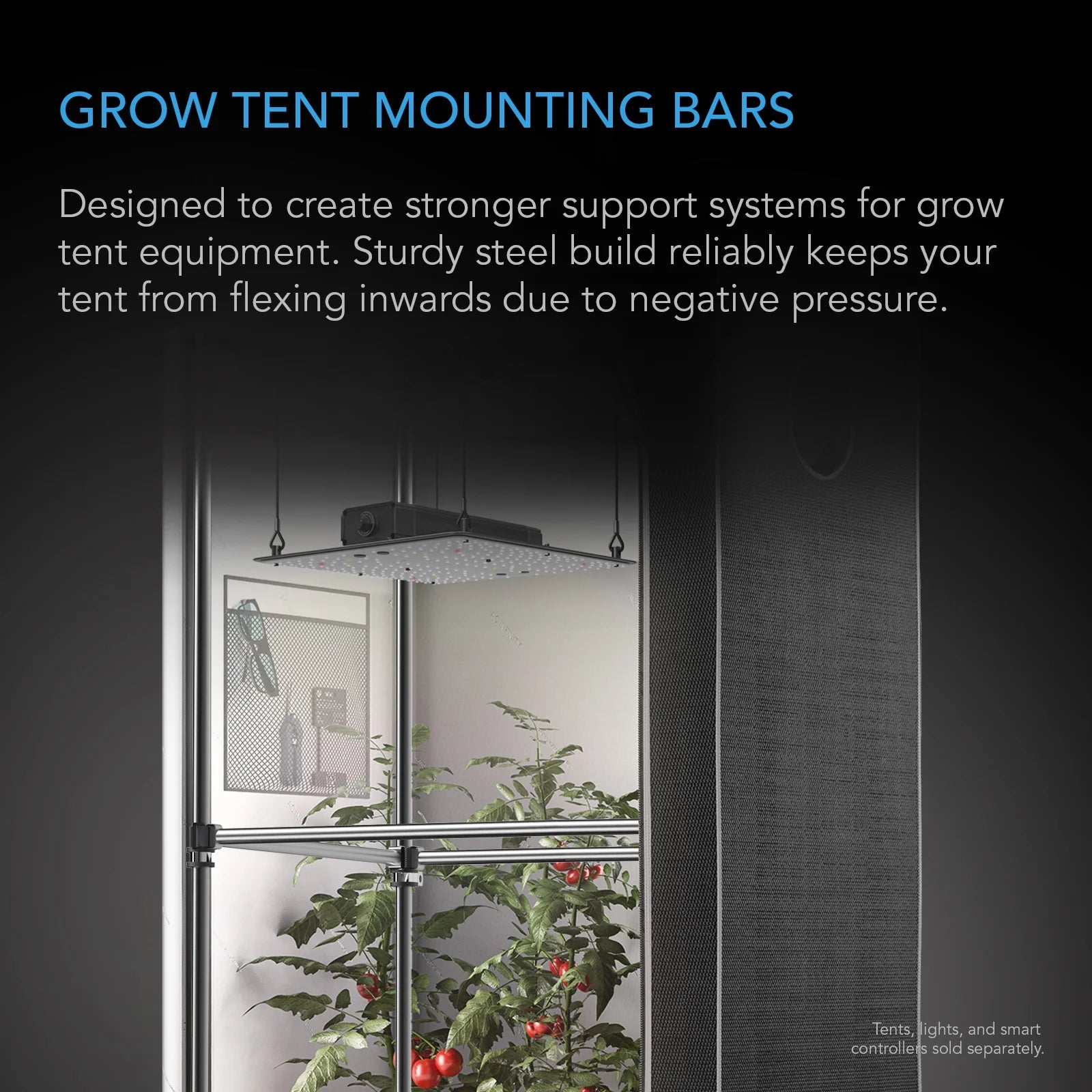 2x4' Steel Hanging Bars for Indoor Grow Tents Z1326
