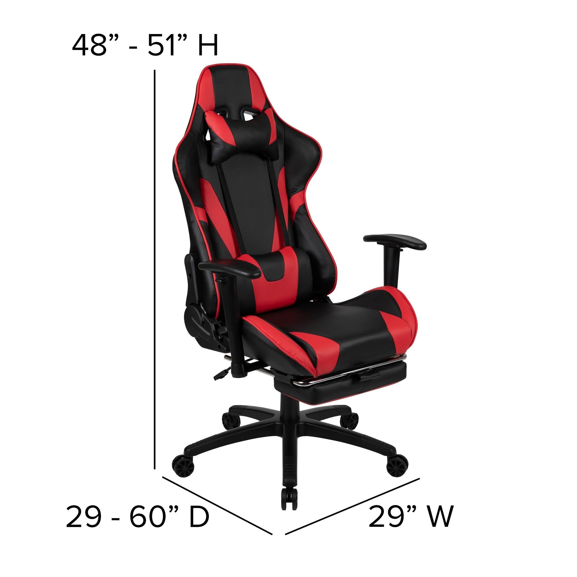 Gaming Desk and Reclining Gaming Chair Set with Cup Holder and Headphone Hook B354092