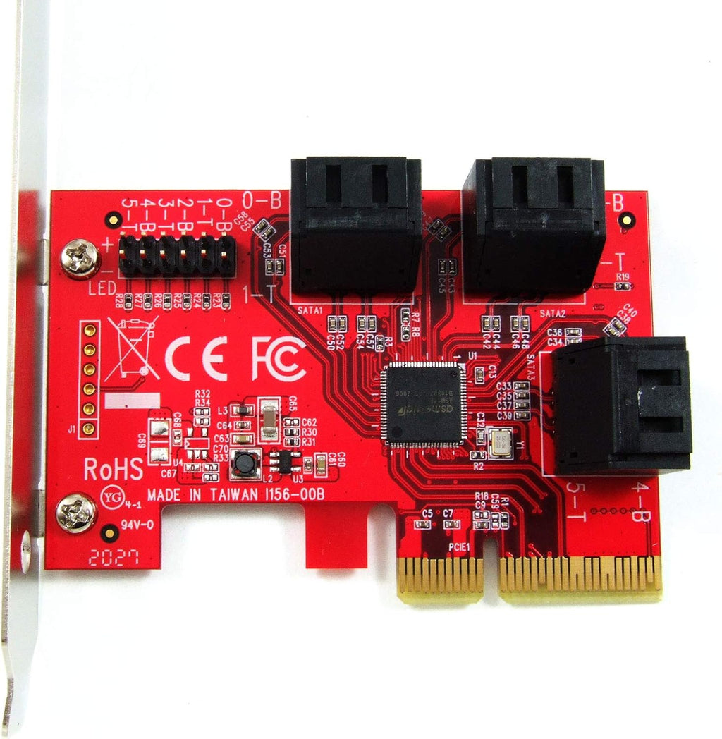 6-Port SATA 6G PCI Express x4 Host Adapter Card, Pack of 2 K579175
