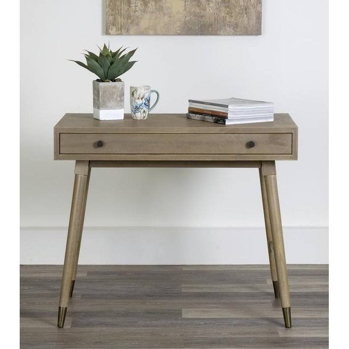 Gray Console Table with Storage A45744