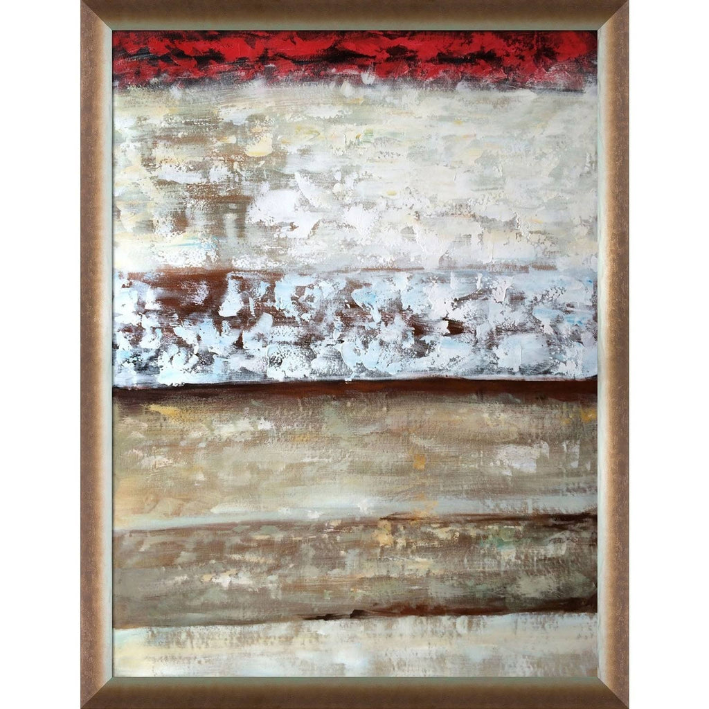 Framed Abstract Oil Painting 34 in. x 44 in. M814