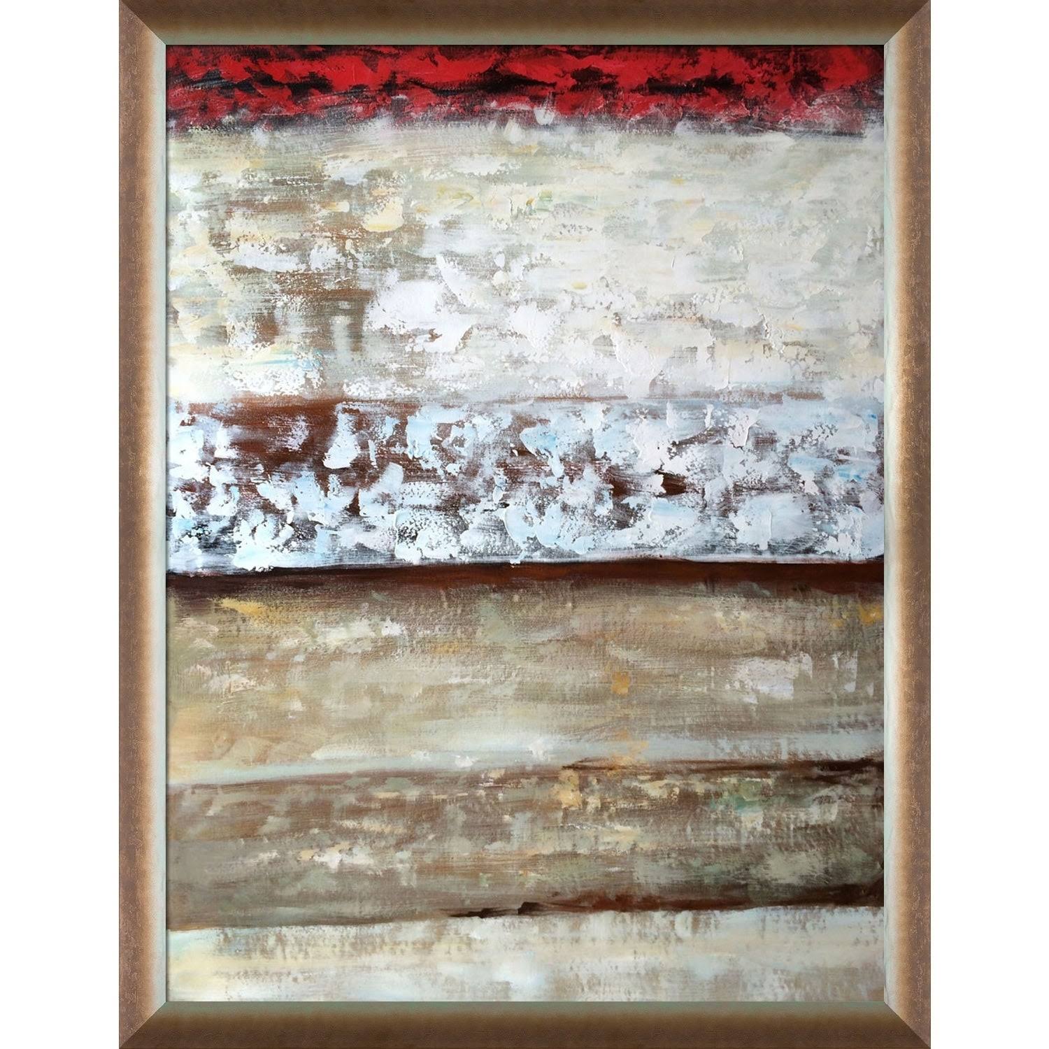 Framed Abstract Oil Painting 34 in. x 44 in. M814