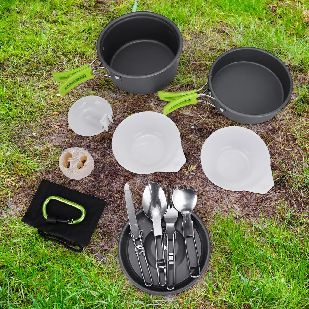 15 Pcs Non Stick Camping Cookware Set U723675