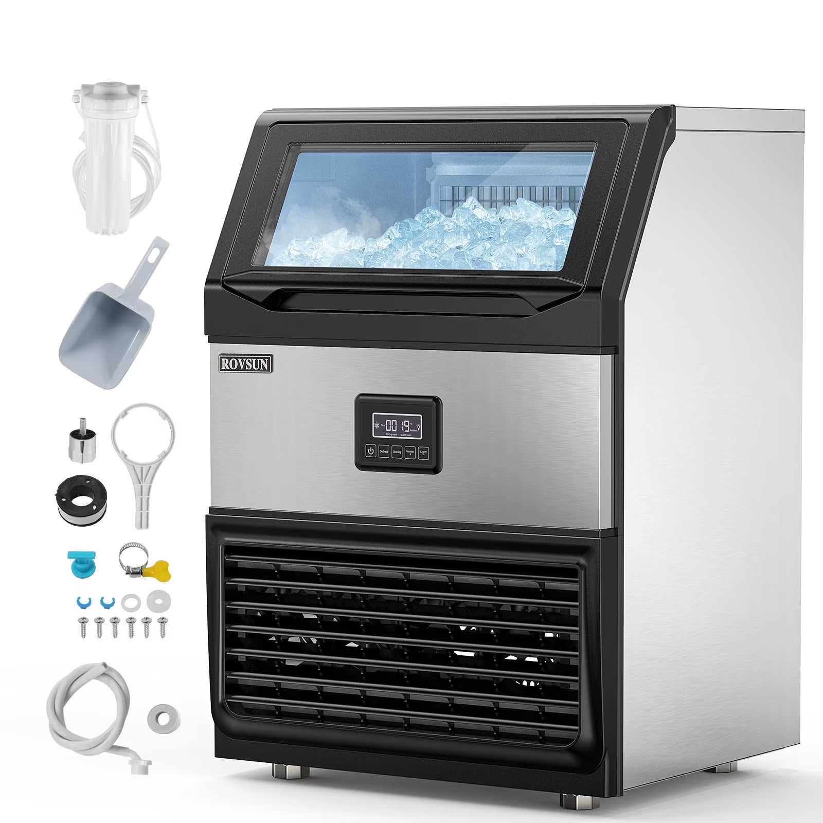 Commercial Ice Maker with 77lbs Storage Bin N66275