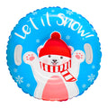 32” Inflatable Polar Bear Snow Ring Heavy Duty Snow Sled with Sturdy Handles U5973