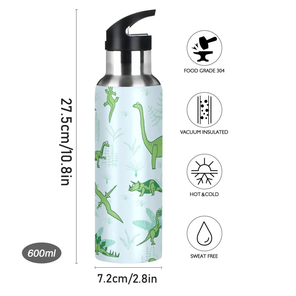Stainless Steel Vacuum Insulated Water Bottle with Straw Lid 20 OZ E342