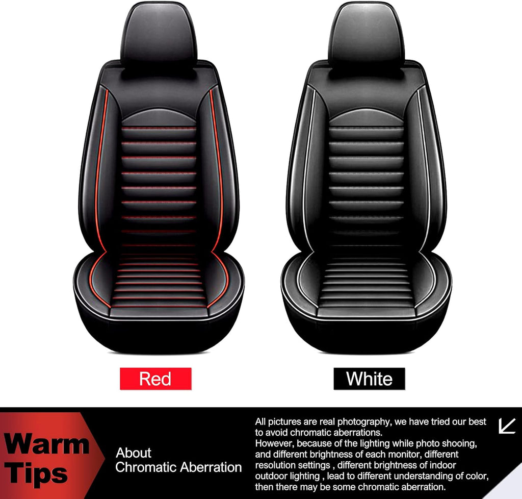 Black Faux Full Set of Car Seat Covers U6408