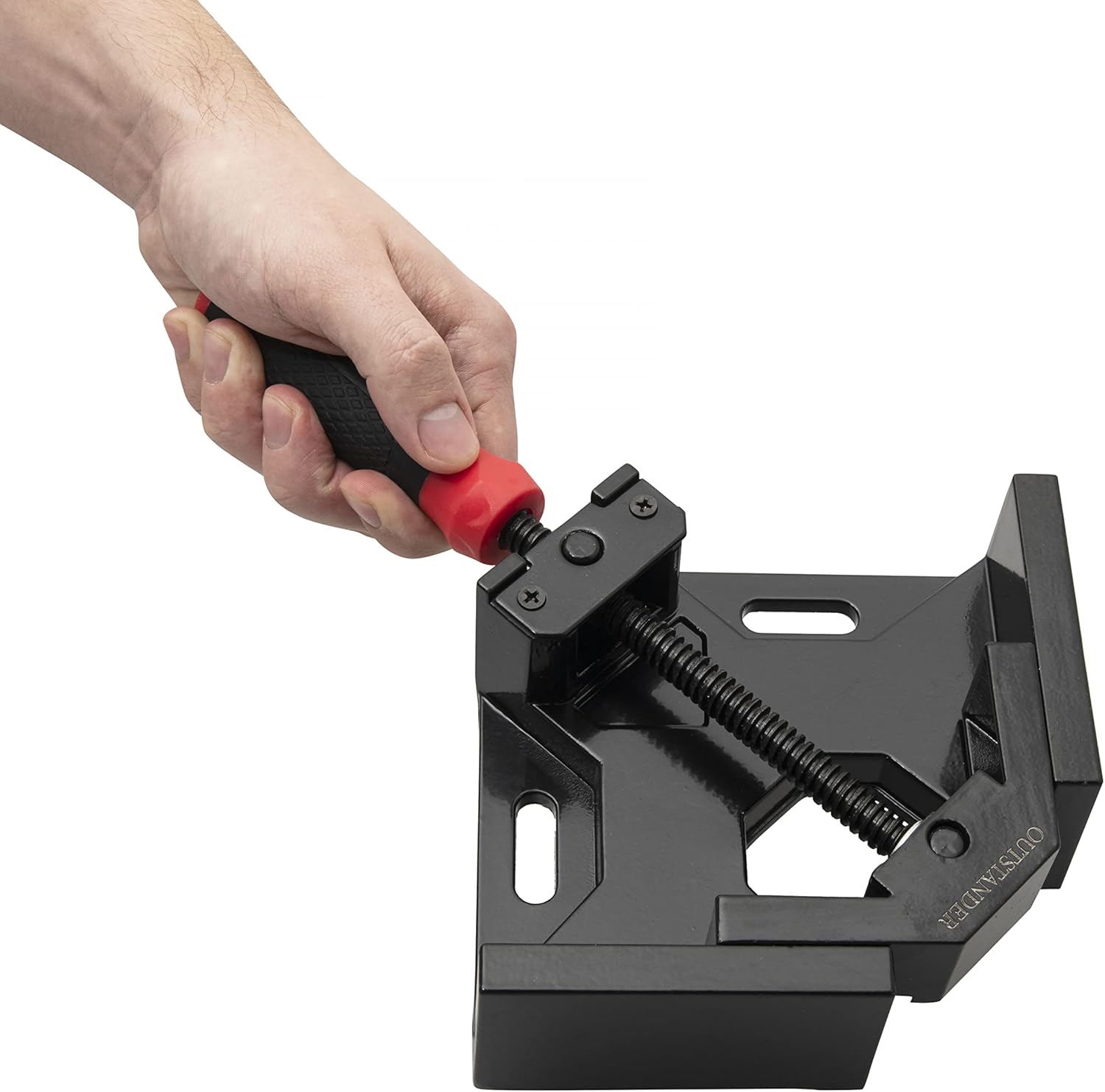 Right Angle Clamp, Single Handle 90 Degree Corner Clamps, Heavy Duty Aluminum Alloy Body, Swing Jaw O265031