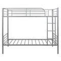 Twin Over Twin Metal Bunk Bed, Convertible Into 2 Individual Twin Bed Frame A3987