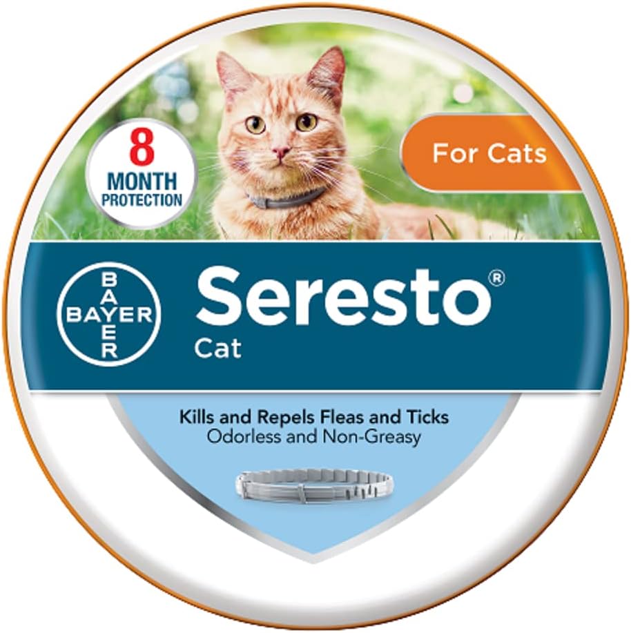 Flea and Tick Collar for Cats, 8-month, Pack of 2 W7763