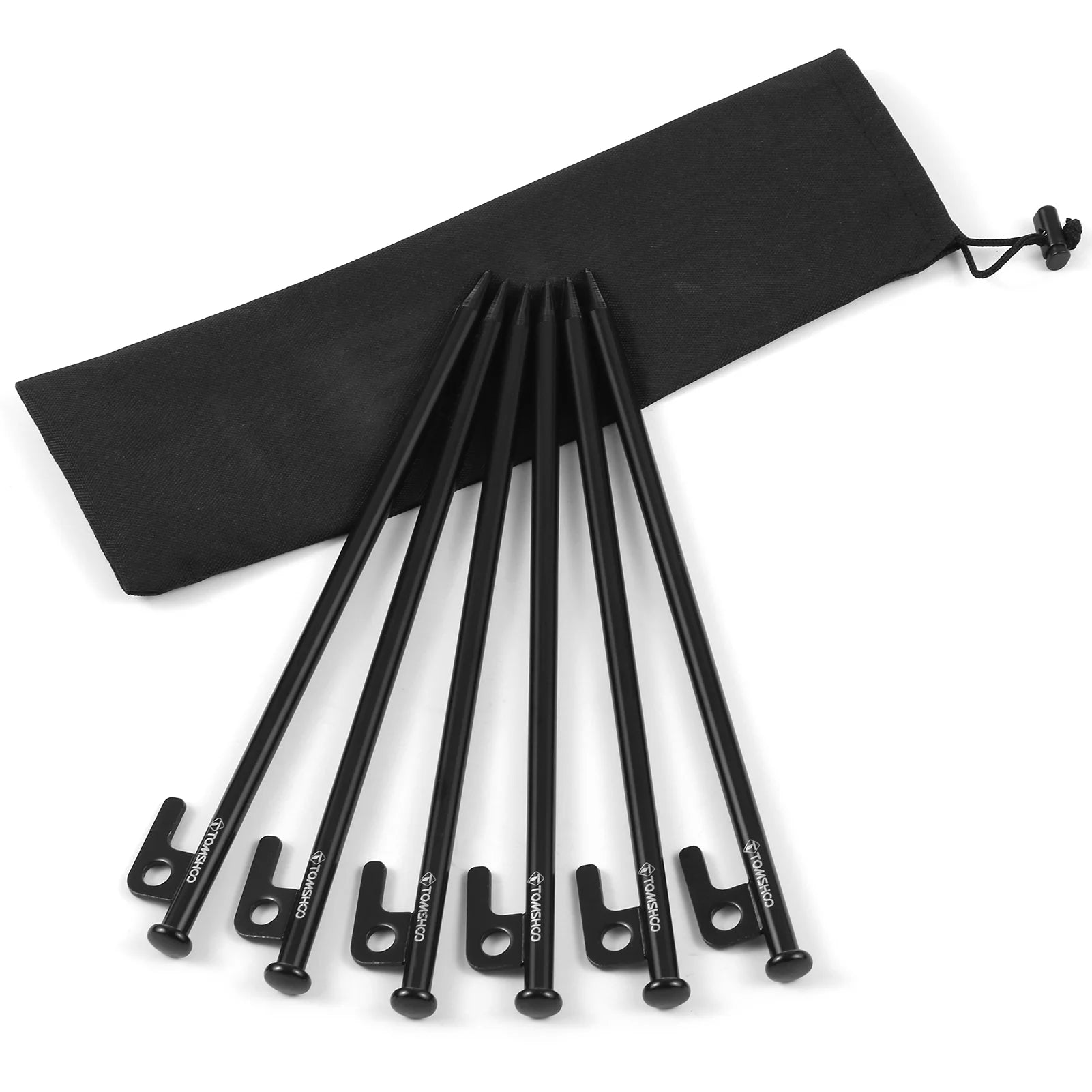 Heavy-Duty Steel Tent Pegs, 8 Inch/12 Inch, 6PCS M2851