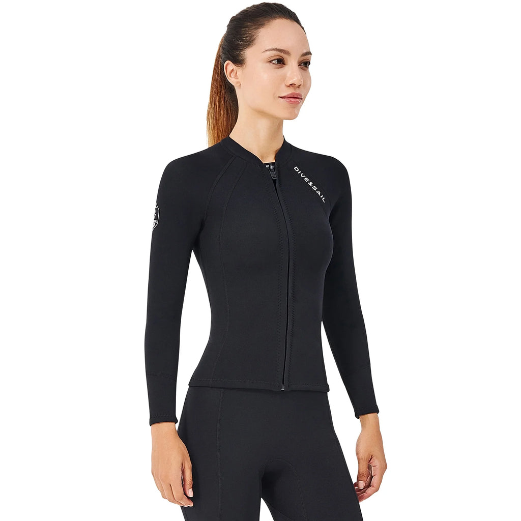 Front Zipper Wetsuit Jacket 2mm Neoprene Long Sleeves S44066