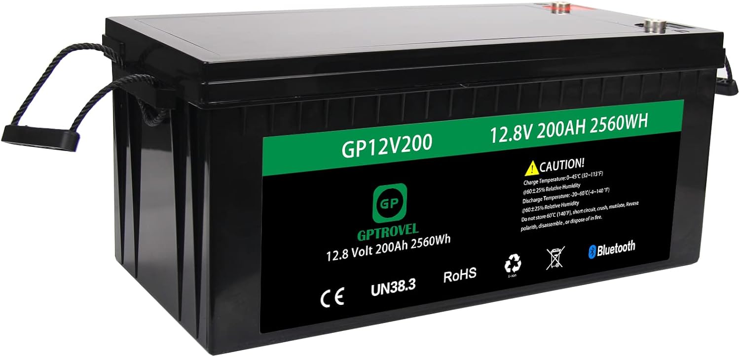 Rechargeable 12V 50Ah LiFePO4 Deep Cycle Lithium Battery with Bluetooth I54526
