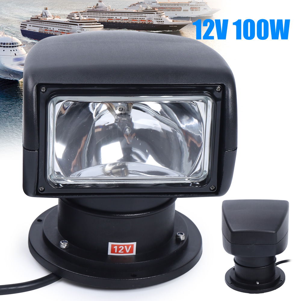 Black 100W Remote Control Boat Spotlight R508509