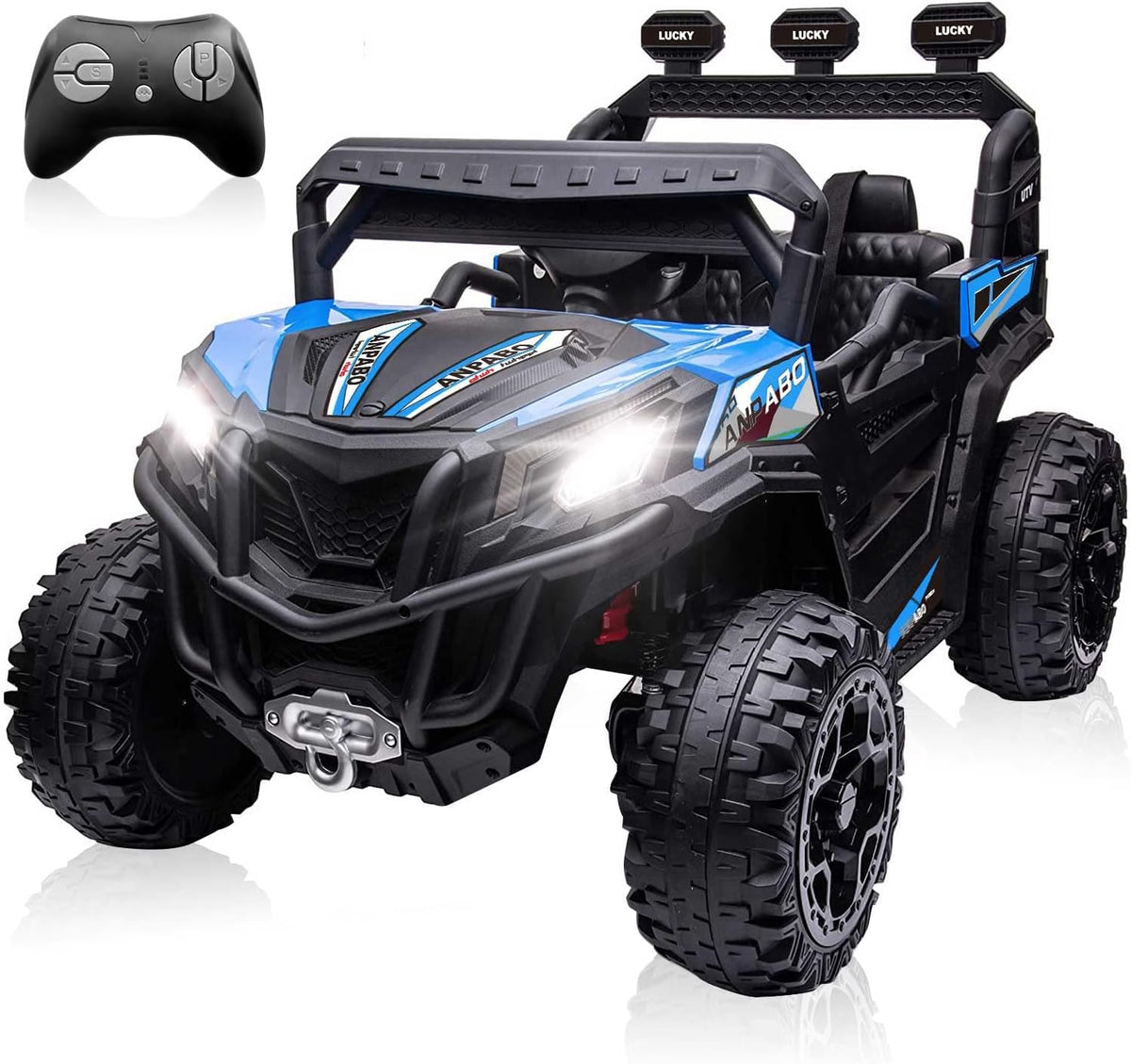 White Ride On UTV with Remote Control A485899