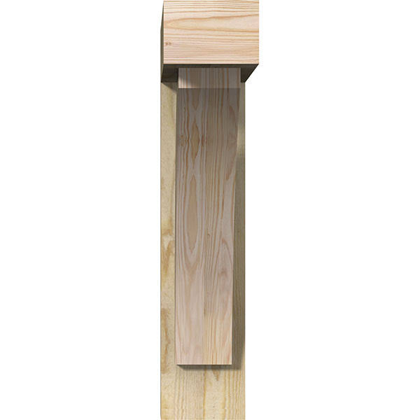 Thorton Block Rough Sawn Bracket with Offset Brace, Douglas Fir C8133