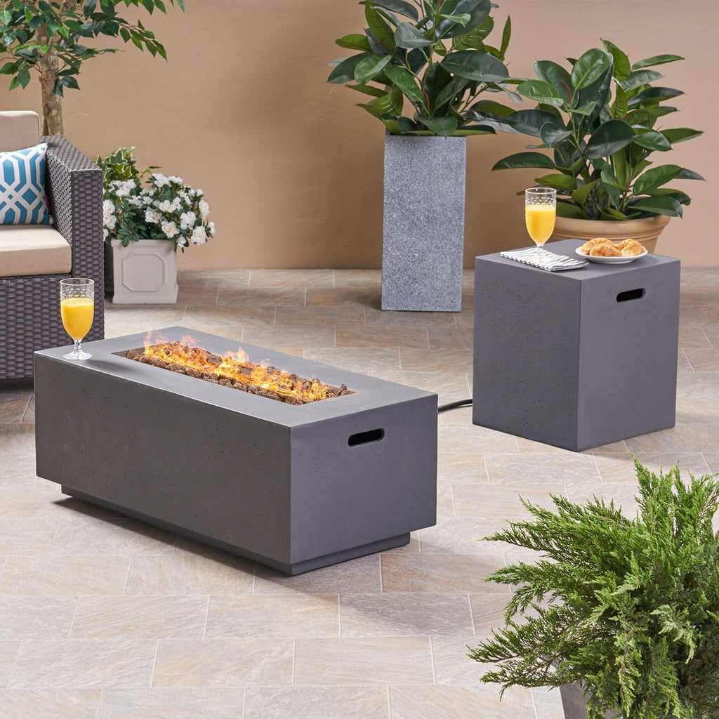 Dark Gray Outdoor Fire Pit Z376