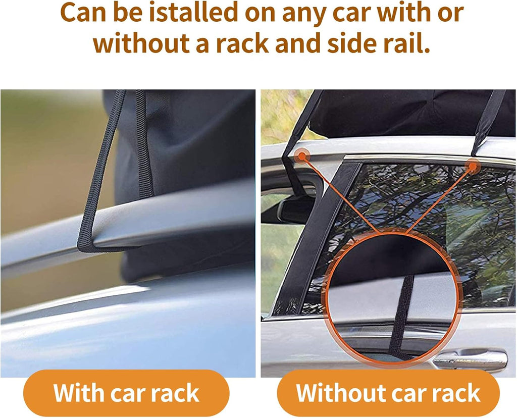 15 Cubic ft Waterproof Roof Cargo Bag with Anti-Slip Mat and 6 Heavy-Duty Straps S144