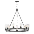 Aged Zinc Outdoor Chandelier V22358