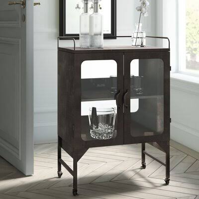 Brown Cabinet Bar Cart A4623